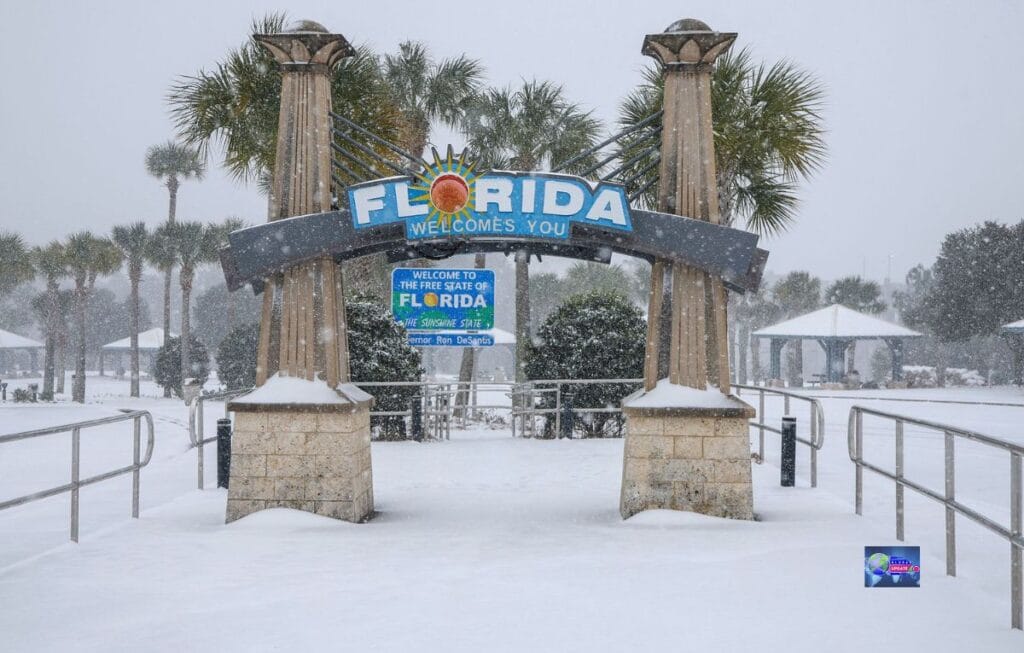 Historic snow in florida