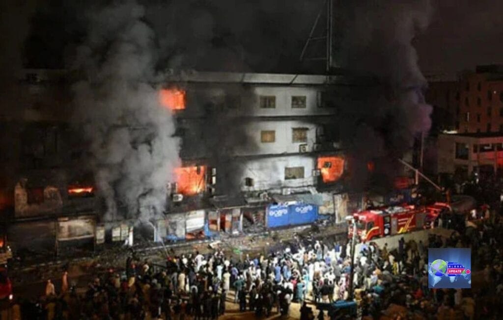 Major Blaze Breaks Out at Gul Plaza, Karachi
